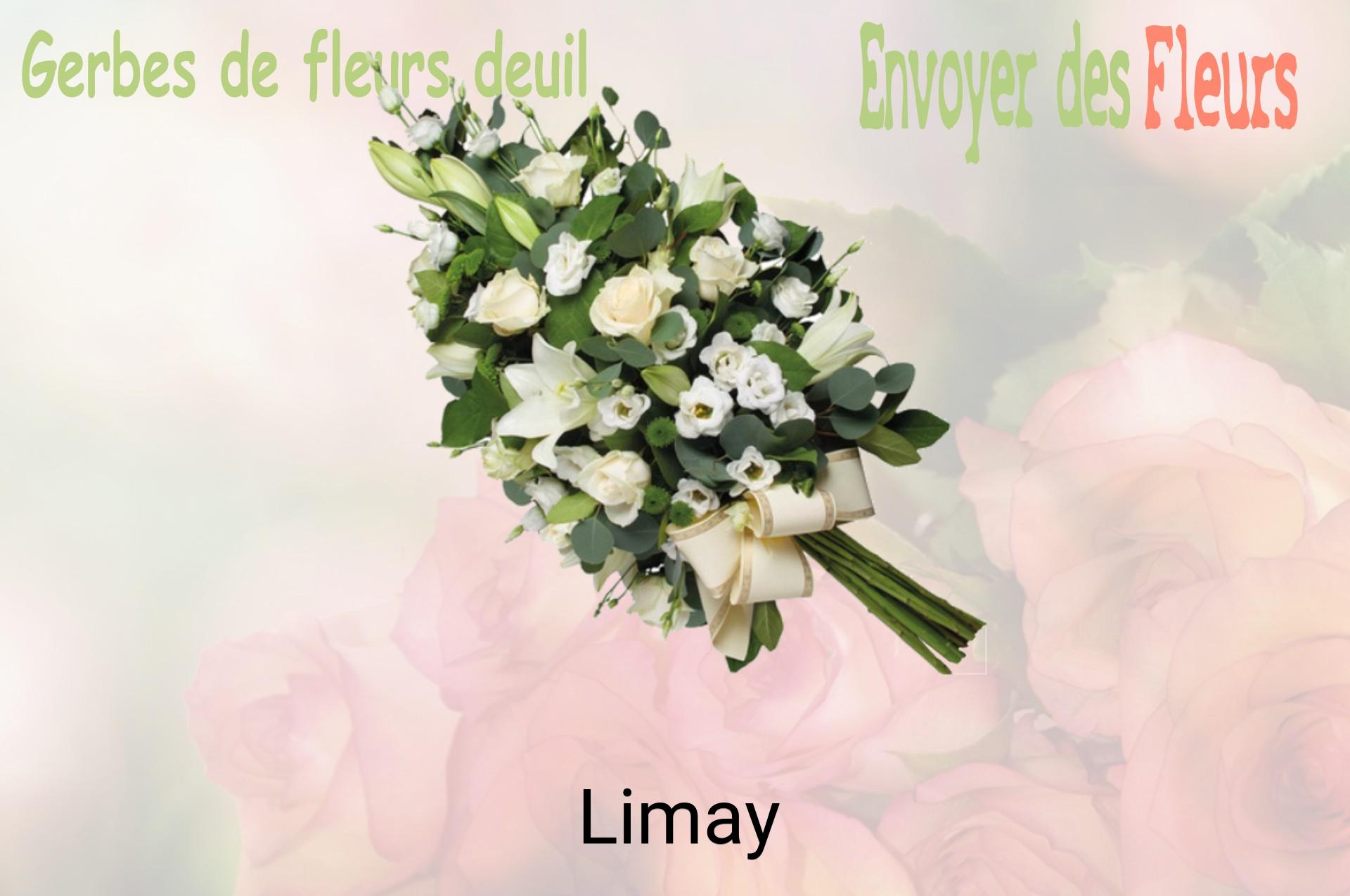 Gerbe de fleurs de deuil livrée à Limay